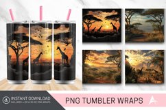 3D African Safari Tumbler wrap Product Image 1