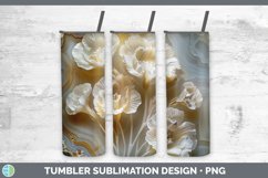 Gorgeous3D Agate Flowers Tumbler design.