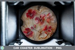 Gorgeous3D Agate Flowers Car Coaster design.