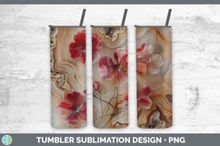 Gorgeous3D Agate Flowers Tumbler design.