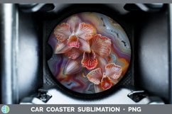 Gorgeous3D Agate Flowers Car Coaster design.