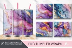 3D Alcohol Ink Modern Marble Tumbler wrap Product Image 1