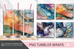 3D Alcohol Ink Modern Marble Tumbler wrap Product Image 1
