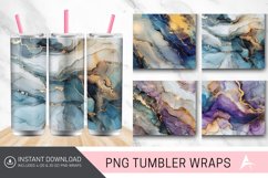 3D Alcohol Ink Modern Marble Tumbler wrap Product Image 1