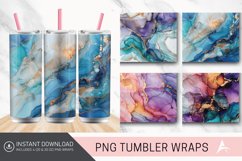 3D Alcohol Ink Modern Marble Tumbler wrap Product Image 1