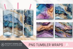 3D Alcohol Ink Modern Marble Tumbler wrap Product Image 1