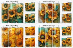 3D Alcohol Ink Sunflowers Tumbler Bundle Product Image 3