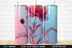 3D Amapola Flowers 20/30oz Skinny Tumbler Product Image 1