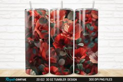 3D Amapola Flowers 20/30oz Skinny Tumbler Product Image 1