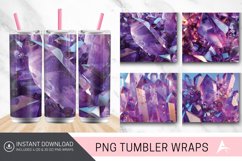 3D Amethyst Crystal Tumbler wrap Product Image 1