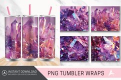 3D Amethyst Crystal Tumbler wrap Product Image 1