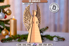 3D Angel Laser Cut|Christmas Angel|Table Decoration|Holidays Product Image 1