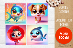 Funny animal 3d Coaster Sublimation| 3d animal Coasters Product Image 1