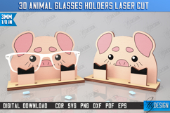 3D Animal Glasses Holders Laser Cut Bundle, Eyeglass Stands Product Image 7