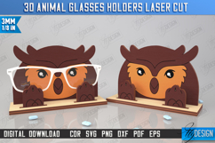 3D Animal Glasses Holders Laser Cut Bundle, Eyeglass Stands Product Image 8