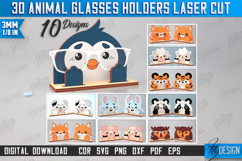 3D Animal Glasses Holders Laser Cut Bundle, Eyeglass Stands Product Image 1