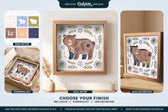 3D Bear Folk Art SVG Shadow Box Product Image 2