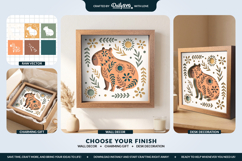 3D Capybara Folk Art SVG Shadow Box Product Image 2