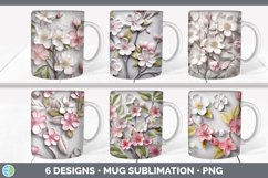 Bundle of six 3D Mug Wrap designs.