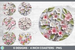Bundle of six 3D Round Coaster designs.