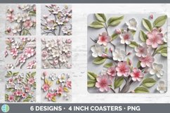 Bundle of six 3D Square Coaster designs.