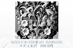 3D tumbler wrap, 3D flower tumbler design Product Image 3