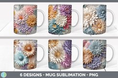 Bundle of six 3D Mug Wrap designs.
