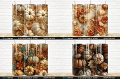 3D Autumn Fall Floral Pumpkins Tumbler Bundle Product Image 7