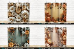 3D Autumn Fall Floral Pumpkins Tumbler Bundle Product Image 2