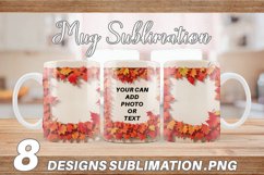 3D Autumn Frame Mug sublimation design Product Image 1