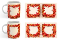 3D Autumn Frame Mug sublimation design Product Image 3