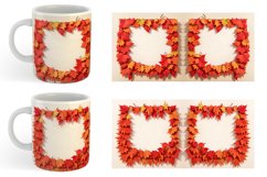 3D Autumn Frame Mug sublimation design Product Image 4
