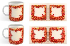 3D Autumn Frame Mug sublimation design Product Image 5