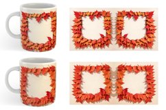 3D Autumn Frame Mug sublimation design Product Image 6
