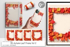 Digital Paper 3D Autumn Leaf Frame Product Image 1