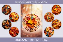 3D Autumn Leaves Wind Spinner Sublimation Product Image 1