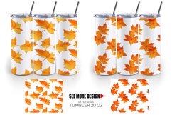 3D Autumn Leaves Tumbler Sublimation Wrap Product Image 3
