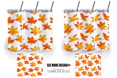 3D Autumn Leaves Tumbler Sublimation Wrap Product Image 4