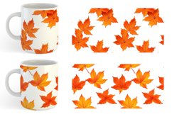 3D Autumn Leaves Mug sublimation design Product Image 3