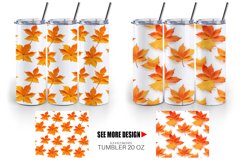 3D Autumn Leaves Tumbler Sublimation Wrap Product Image 5