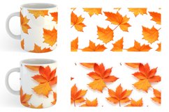 3D Autumn Leaves Mug sublimation design Product Image 4