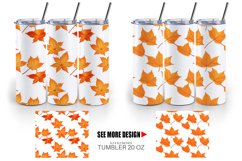 3D Autumn Leaves Tumbler Sublimation Wrap Product Image 6