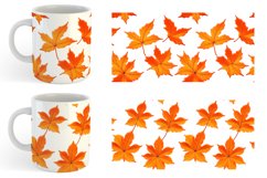 3D Autumn Leaves Mug sublimation design Product Image 5