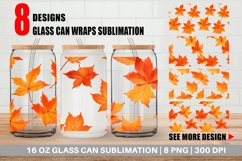 Glass Can Wraps 3D Autumn Leaves Product Image 1
