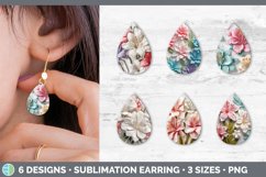 Bundle of six 3D Teardrop Earrings designs.