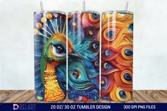 3D Baby Peacock Wall Art Tumbler Wrap Product Image 1