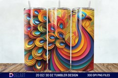 3D Baby Peacock Wall Art Tumbler Wrap Product Image 1