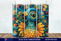 3D Baby Peacock Wall Art Tumbler Wrap Product Image 1