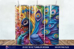 3D Baby Peacock Wall Art Tumbler Wrap Product Image 1
