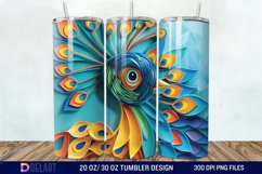 3D Baby Peacock Wall Art Tumbler Wrap Product Image 1